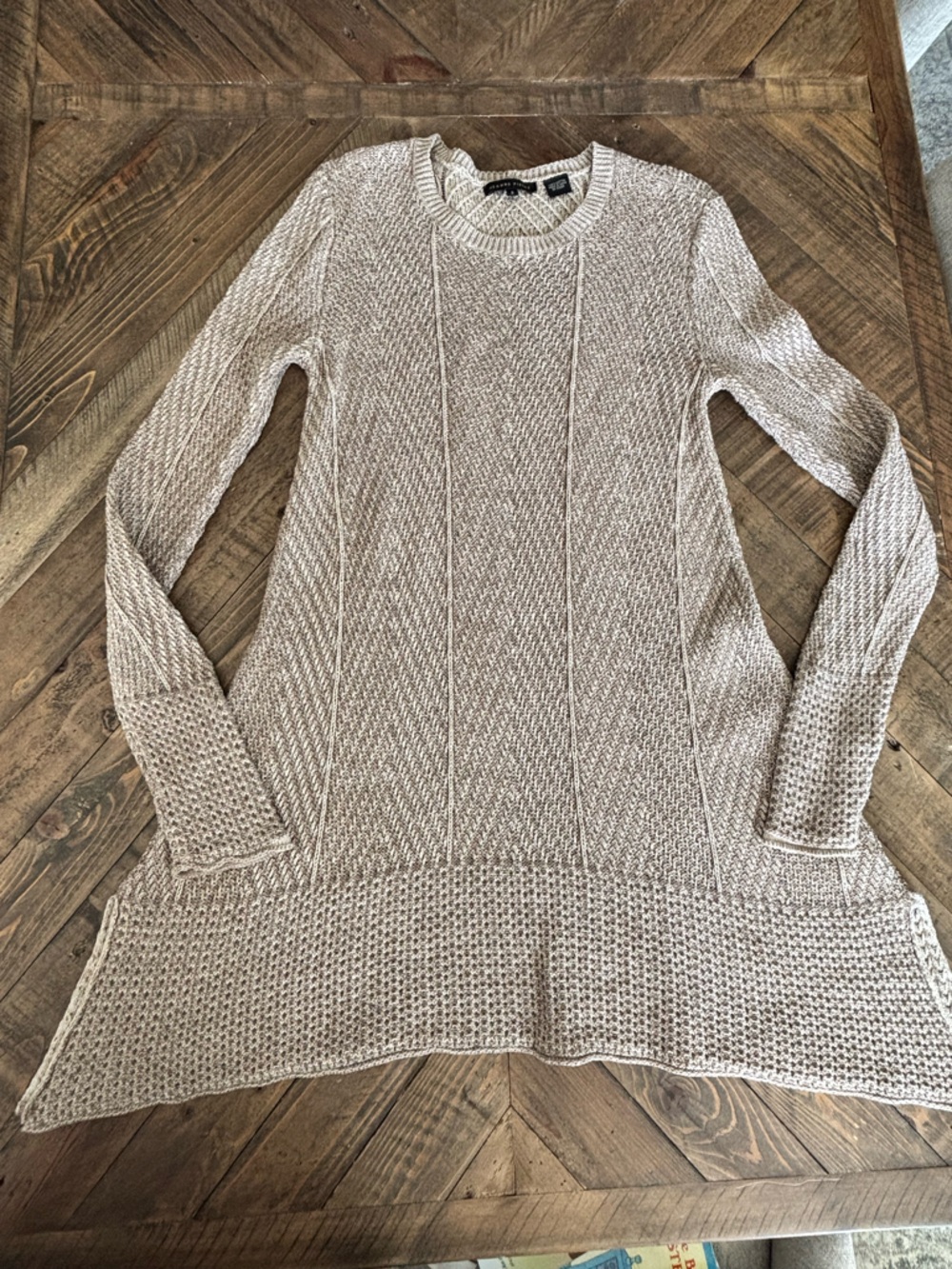 JEANNE PIERRE Women's Herringbone Tunic Sweater